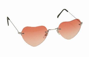 Lot de 12 - Lunettes gag coeur rose