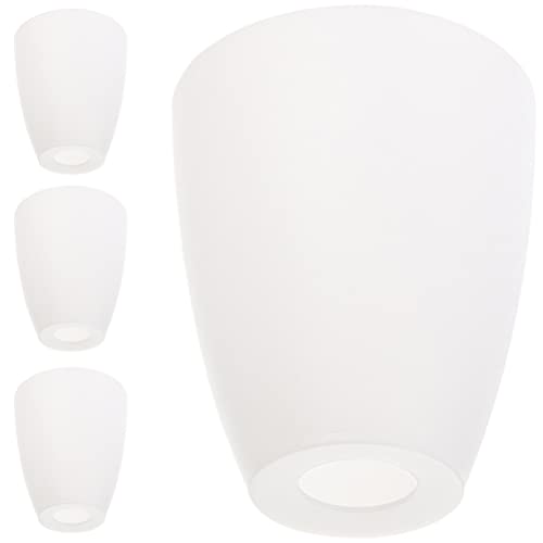 4 Pz Paralume Lampada da Tavolo Copertura Luce Plastica Bianco Paralume Sostituzione Piccola Lampada da Coperture Luce per Camera da Letto Soggiorno Accessori per