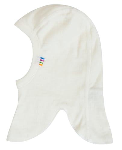 Joha Baby Kinder Unisex Schalmütze Balaclava aus Reiner Merino-Wolle, Größe:52, Farbe:Natur