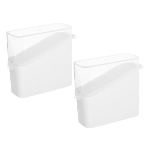 Garneck 2 piezas Contenedor para Queso Lonchas y Bolsitas de Té Transparente con Tapa para Refrigerador Almacenaje Fresco y Organización Cocina