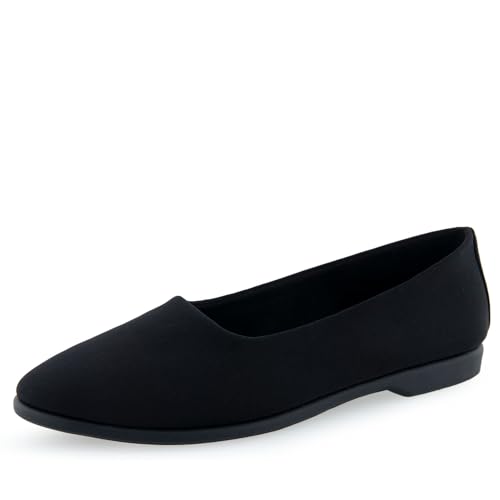 Aerosoles Women's Bream Ballet Flat, Black Stretch, 4 UK