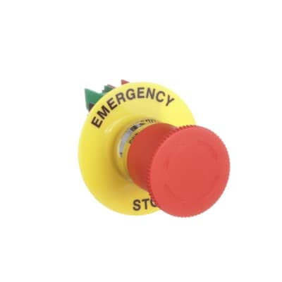 SSA-EBM-12L, 22mm Metal E-Stop Kit, 40mm Actuator, 2NC, Enclosure, Legend, SSA-EB Series