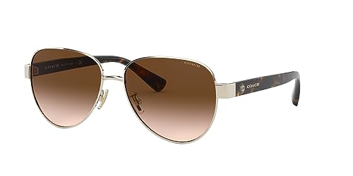 Coach HC7111 Sunglasses, Light Gold/Brown Gradient, 57 mm2