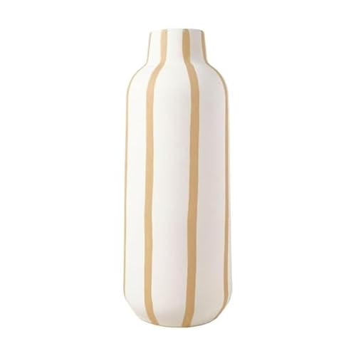 Elements Sand Stripe Textured Stoneware Ceramic Vase