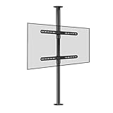 MATÉRIAU - Le support TV est fabriqué en acier laminé à froid de haute qualité, solide et durable. Le tube en acier laminé à froid de 2,3 pouces/6 cm de large rend le support TV stable et ne tremble pas, améliore la capacité de charge.
