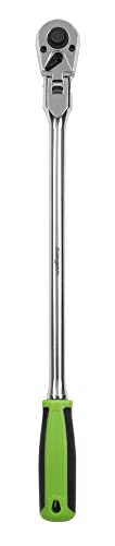 Sealey Siegen Extra-Long Flexi-Head Ratchet Wrench 1/4" Sq Drive - Flip Reverse 90° Pivot Head - S01257, Chrome (as a Finish Type) - Image 3