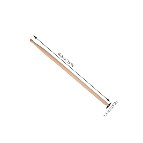 TOYANDONA 2 juegos de baquetas de madera de arce 5A, 6 pares con bolsa de terciopelo negro para principiantes y adultos, para práctica en baterías electrónicas y acústicas miniatura 7