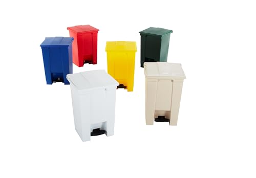 Image of Rubbermaid Commercial Products Legacy Step-On Trash Can, 18-Gallon, White, Hands-Free Garbage Can for Medical Waste in Hospitals /Lab /Emergency /Patient Rooms