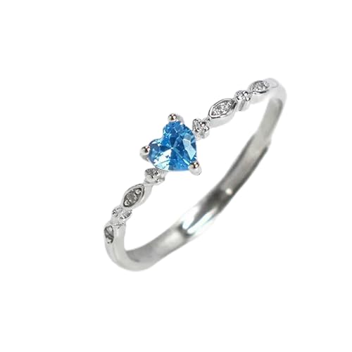 Bague argent S925 cœur zircon le bijou de fête idéal pour fille