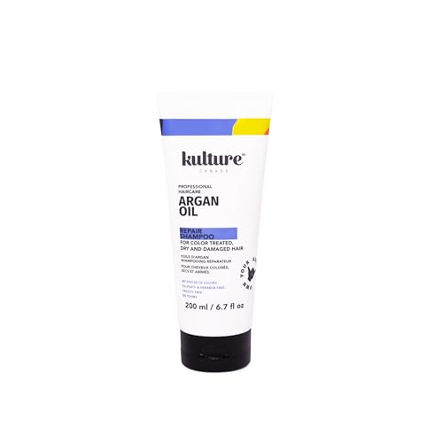 Kulture Canada Argan Oil Shampoo 200ml – Sulphate & Paraben-Free Repair Shampoo for Dry, Damaged & Color-Treated Hair – No Synthetic Colors, No Toxins, Cruelty-Free Hair Care for Men & Women