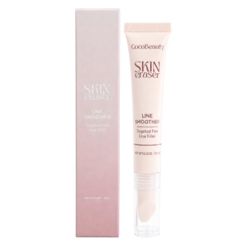 CocoBeauty Precision Line Blur Primer Face Blur Makeup Primer for Mature Skin Pore Smoothing Base for Wrinkles with Niacinamide Vitamin C Hyaluronic Acid & Cooling Applicator