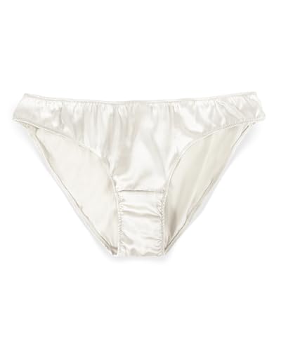 Image of 22 Momme 100% Mulberry Silk Underwear, Silk Satin Classic Bikini Panties for Women, Ultra Breathable Hipster