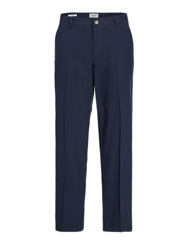 JACK & JONES Herren Jpstkarl Jjpierre Linen Blend Chino Chino-Hose, Navy Blazer, 33W / 32L – Ansicht 1