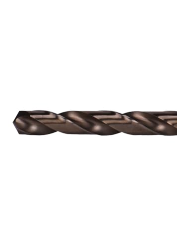Image of Century Drill & Tool 26832 Cobalt Drill Bit, 1 /2 inch, Pro Pack of 3 | 3 /8 inch Reduced Shank shank, 6 inch overall length, 135 point, cuts stainless steel, hard metals & metal