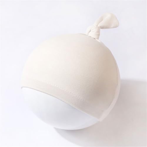 Set of 6pcs Baby Hat Newborns Headwear Soft & Breathable Knotted Hat Ear Head Protections Fetal Caps for Spring Fall Multicolor4