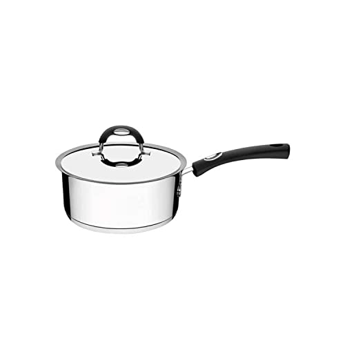 Panela Tramontina Duo Silicone em Aço Inox Fundo Triplo com Tampa e Cabo de Silicone 16cm 1,4l