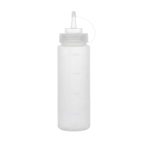 Cuisine Art 13 Oz / 380ml Squeeze Sauce Bottle Dispenser with Attached Cap | Food-Grade PE Condiment Oil Ketchup Dressing BBQ Marinade Container | Kitchen Restaurant