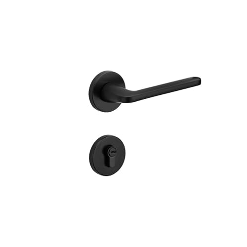 寝室のドアロック、分割式サイレントハンドル、シンプルなドアロック、亜鉛合金製室内ドアロック(Yellowbronze-silentlock)