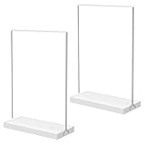 Facile à utiliser : retirez le film protecteur des deux côtés du support d'étiquettes de prix, insérez le papier A4 dans la plaque acrylique, puis insérez la plaque dans la base