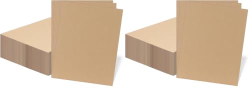 Image of RLAVBL 100 Pack 11x14 Corrugated Cardboard Sheets, Flat Cardboard Inserts for Shipping, Mailing, Packing, DIY Crafts