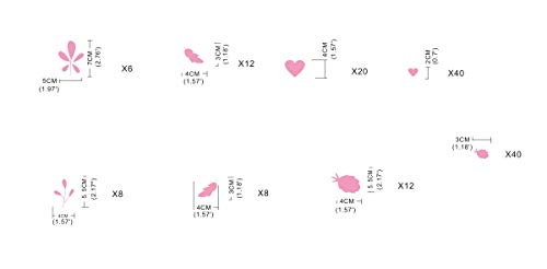 Makeyes Hearts Tree Leaves Pineapples Wall Stickers Vinyl Decor For Kids Bedroom Set Patterned Home Wall Decals Easy To Peel House Wall Art Livingroom Decoration Murals Diy Design Mg010 (Soft Pink) #TOP3