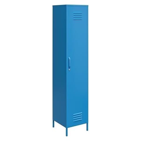 Novogratz Cache Single Metal Locker Storage, Blue Cabinet Cover