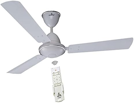 Tricopter HYBRID(DUAL INPUT) (12V DC & 230V AC) 3 Blades BLDC Motor 1200 mm | Energy Efficient 5 Star Energy Saver | High Speed Decorative Ceiling Fan Remote Controlled | Snow White