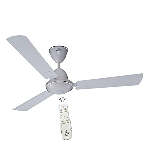 Jupiter Tricopter HYBRID(DUAL INPUT) (12V DC & 230V AC) 3 Blades BLDC Motor 1200 mm | Energy Efficient 5 Star Energy Saver | High Speed Decorative Ceiling Fan Remote Controlled | Snow White