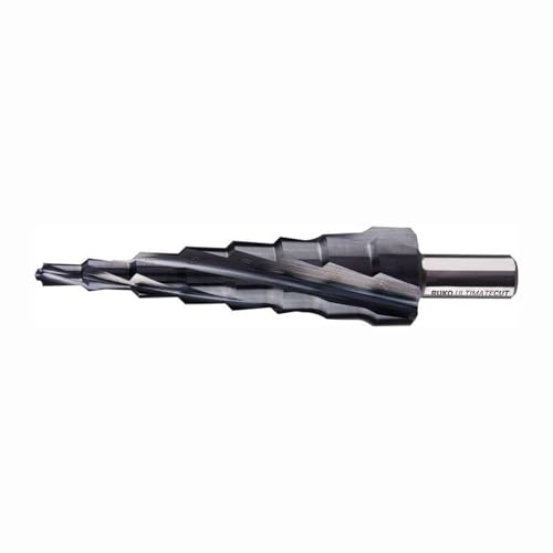 RUKO 101082P Ultimate Cut HSS Step Drill with Turbo Tip, 90° Angle, 12.0mm Diameter, 67.0mm Length