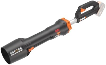 WORX WG550E.9 LEAFJET Akku-Laubbläser 20V,200 km/h, ohne Akku & Ladegerät | 1050 m³/h Luftvolumen, Brushless Motor 2.0, 2 Gebläsestufen, Dual-Lufteinlass, variable Düse, leicht & k