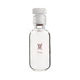 CS Labglass 75ml Heavy Wall Pressure Vessel, Round Bottom, 15# GL Thread, Borosilicate Glass Round Bottom Vessel, Lab Glassware