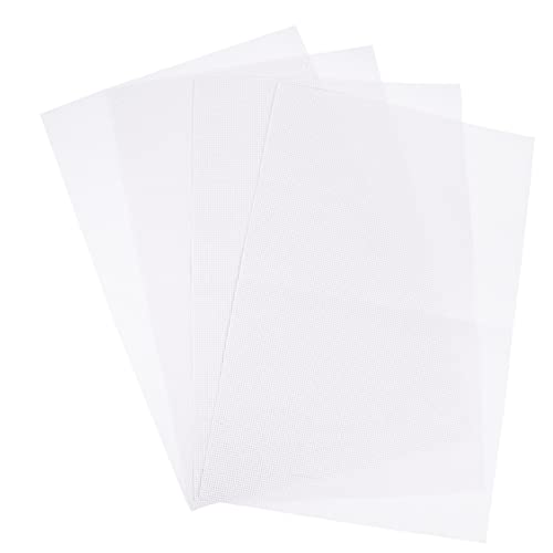 HOMSFOU 4 Pieces Cross Stitch Cloth Fabric for Needlework DIY for Crafting Home Decor and Sewing Projects