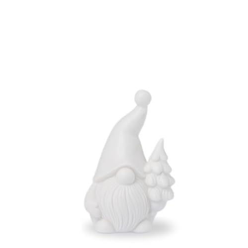 Storefactory VILGOT Santa Figur aus Keramik 5x5x9 cm weiß