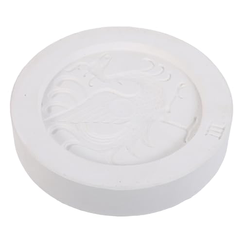 Moule en plâtre pour poterie grand format aux motifs d'oiseaux ciselés