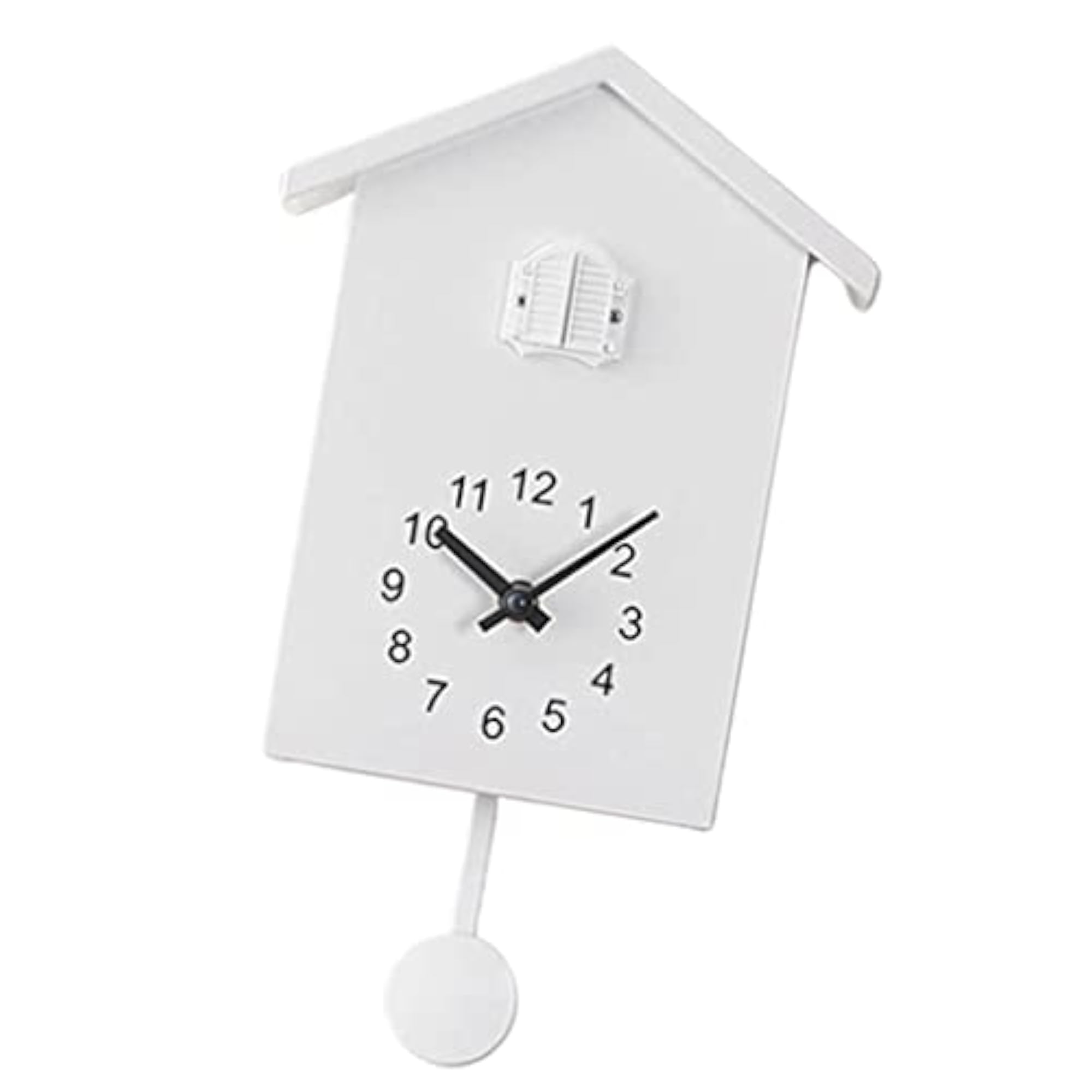 Silent 2-arm Sweeping Wall Clock, White