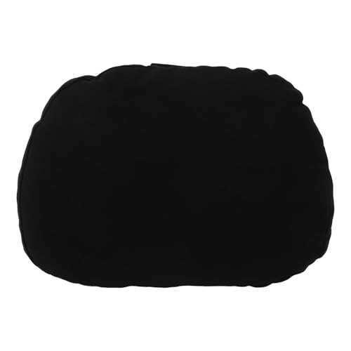 PLAFOPE Almohada Cervical para Asiento de Coche en Terciopelo Sintético Negro Reposacabezas Ergonómico para Vehículo de Lujo Almohada para Conductor Funda Desmontable y Lavable para