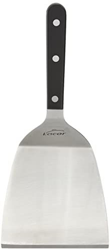 LACOR Bent Grill Spatula, Stainless Steel, Black, 27 x 12 x 30 cm