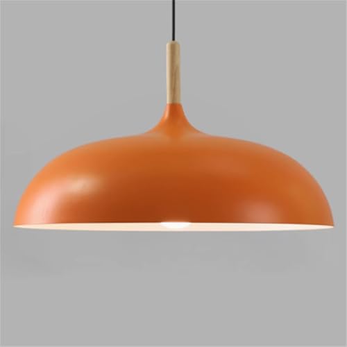 Luz de techo cúpula colgante geométrica naranja de 40 cm para iluminación de cocina
