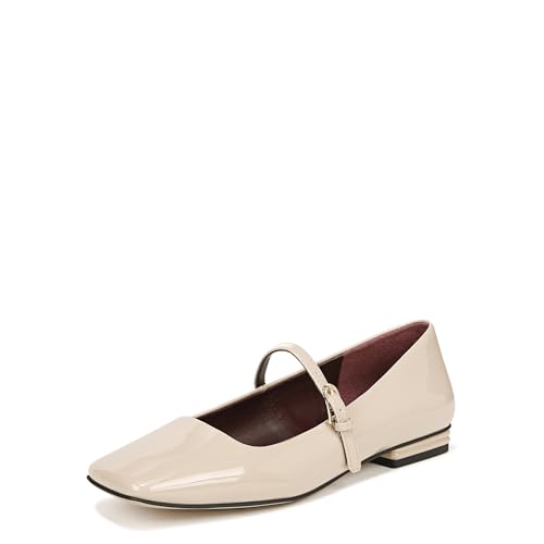 Franco Sarto Womens Tinsley Mary Jane Flats Beige Patent 10 M