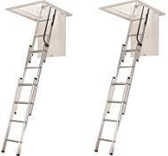 WERNER LADDER AA1510 AA1510B Ladder Aluminum Attic, 250 lb (2-(Pack))