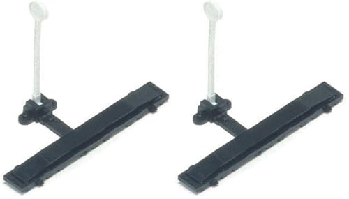 Image of Hornby R617 Uncoupling Ramp - Spare Parts and Train Accessories OO Gauge Model Railway Sets, Cleaning Tools - Scale 1:76, Black (Pack of 2)