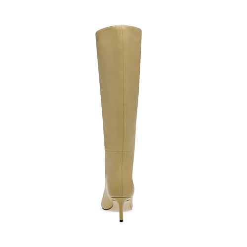 Steve Madden Steve Madden Women's Lavan Knee High Boot, Cream Leather, 7
