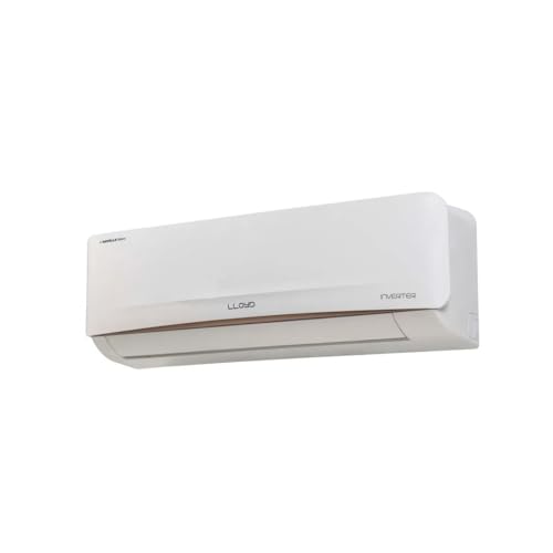 Image of Lloyd 2 Ton 5 Star Inverter Split AC, 2026 New Star Rated (6 in 1 Convertible, Cools Up To 54C, DG Mode, Ice Clean, Smart 4 Way Swing, Installation Check, White with Golden Deco Strip, GLS24I5AGCGR)