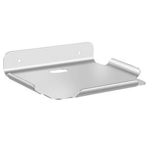 8″ Floating Shelves for Wall, Metal Wall Shelf for Wall Storage, for Smart Home, Speakers, Internet Router, Security Camera – for Bedroom, Bathroom, and Living Room (Silver)