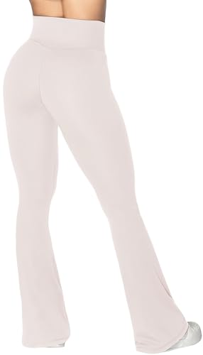 Image of Sunzel Flare Leggings, Crossover Yoga Pants with Tummy Control, High-Waisted and Wide Leg