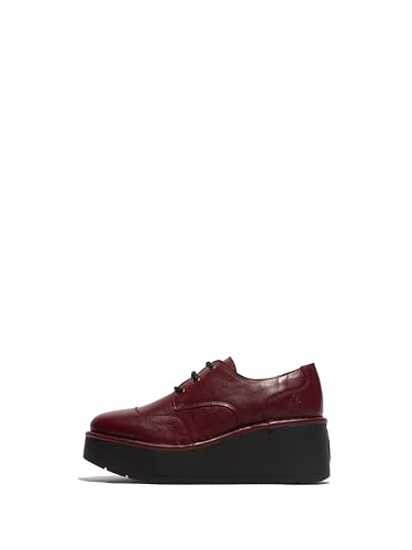 Fly London Howi254fly sandales compensées noires pour femme en cuir véritable