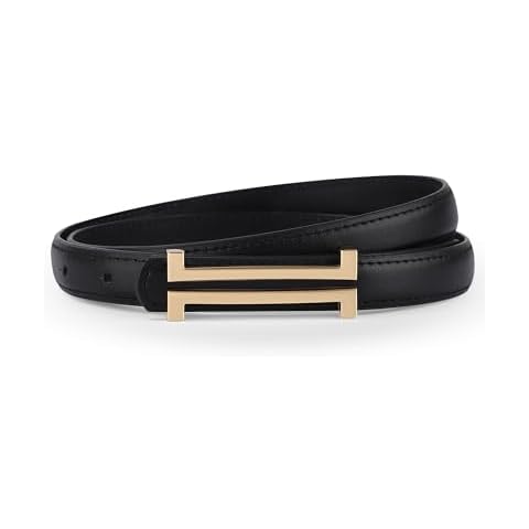 WELROG Ceinture Fine en Cuir pour Femme Cover