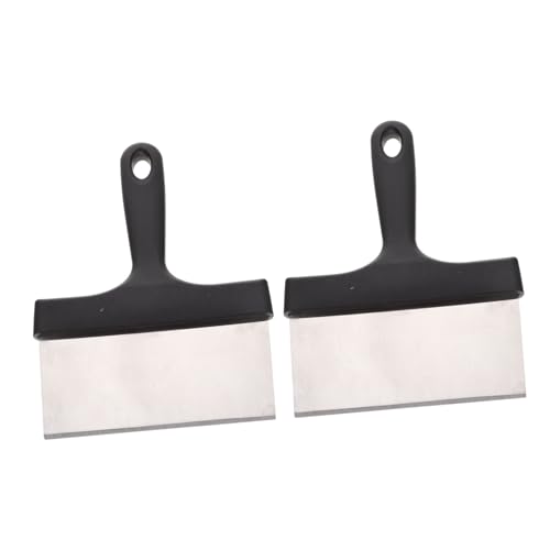 FUNOMOCYA BBQ Grill Scraper Set 2pcs Stainless Steel BBQ Accessories Griddle Grill Cleaning Tool Easy to Use Store