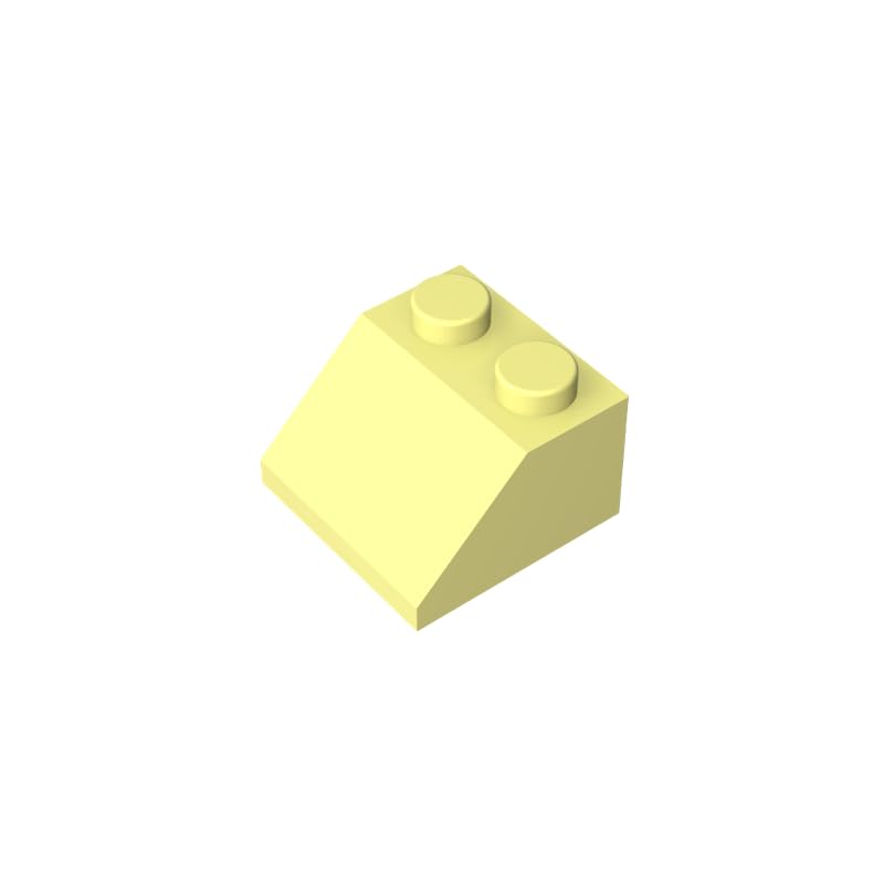 Gobricks 3039 Slope Brick 2x2 Sloped Brick 50 Pieces GDS-589 Compatible with Lego Building Blocks Color:Bright Light Yellow