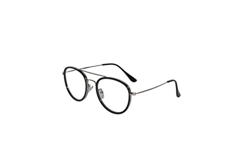Image of Peter Jones Designer Black /Silver Aviator Optical Frame (98029S)